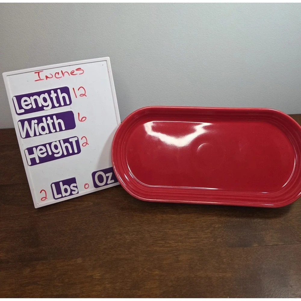 Collectible Fiestaware Scarlet Red Bread Tray Homer Laughlin China - Picture 2 of 6